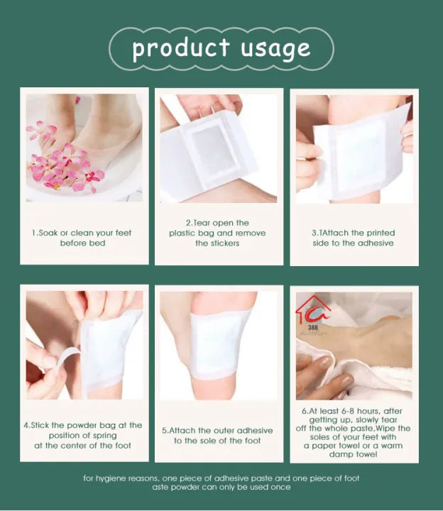 100% Merbal & Gentle Ingredient Detox Foot Pads (BUY 1 GET 1 FREE )