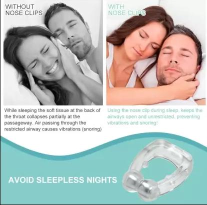 Anti Snoring Nose Clips For Men & Women - Pack of 4