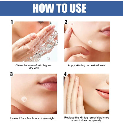 EELHOE Skin Tag Patch Mole and Wart Remover Herbal Extract Invisible Warts Stickers 144pcs