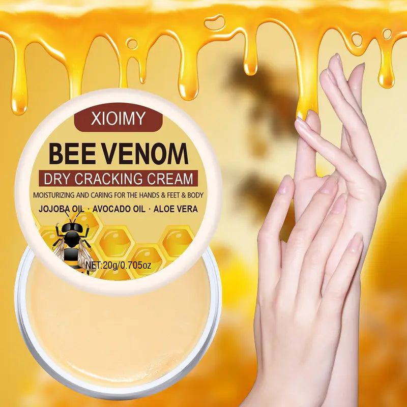 BeeRelief™ - Bee Venom Dry Crack Cream 🐝✨  Deep Moisturizing & Hydrating for Hands, Feet & Body