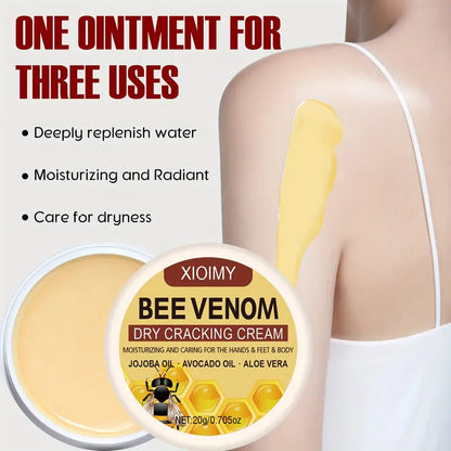 BeeRelief™ - Bee Venom Dry Crack Cream 🐝✨  Deep Moisturizing & Hydrating for Hands, Feet & Body