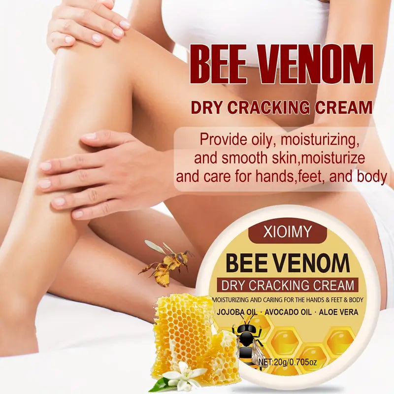 BeeRelief™ - Bee Venom Dry Crack Cream 🐝✨  Deep Moisturizing & Hydrating for Hands, Feet & Body