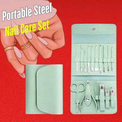 Portable Steel Nail Care Set